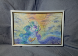 Size: 3877x2803 | Tagged: safe, artist:jsunlight, derpibooru import, alicorn, pony, craft, painting, solo, traditional art, watercolor painting