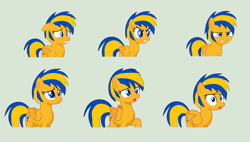 Size: 4432x2520 | Tagged: safe, artist:stephen-fisher, derpibooru import, oc, oc only, oc:flare spark, pegasus, pony, expressions, female, flare spark is best facemaker, mare, solo