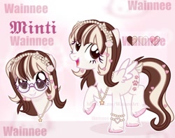 Size: 1280x1013 | Tagged: safe, artist:wainnee, derpibooru import, oc, oc:minti, pegasus, pony, commission, solo, your character here