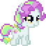 Size: 66x66 | Tagged: safe, artist:botchan-mlp, derpibooru import, coconut cream, earth pony, pony, g4, animated, desktop ponies, female, filly, foal, gif, pixel art, simple background, solo, sprite, transparent background
