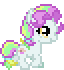 Size: 64x70 | Tagged: safe, artist:botchan-mlp, derpibooru import, coconut cream, earth pony, pony, g4, animated, desktop ponies, female, filly, foal, gif, pixel art, simple background, solo, sprite, transparent background, trotting