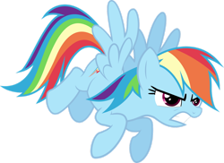 Size: 1280x930 | Tagged: safe, artist:qtmarx, derpibooru import, rainbow dash, pegasus, pony, dragon quest, g4, angry, female, flying, mare, simple background, solo, transparent background, vector