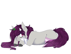 Size: 2048x1536 | Tagged: safe, artist:pixelberrry, derpibooru import, oc, earth pony, pony, female, horns, lying down, mare, prone, simple background, solo, transparent background