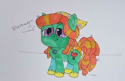 Size: 2000x1295 | Tagged: safe, artist:imgibbon, derpibooru import, tree hugger, earth pony, pony, g4, g4.5, my little pony: pony life, female, g4 to g4.5, generation leap, mare, solo, traditional art