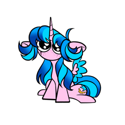 Size: 3000x3000 | Tagged: safe, artist:neonishe, derpibooru import, oc, oc only, oc:neon star, alicorn, big eyes, colored wings, colored wingtips, cute, eye scar, facial scar, female, freckles, gradient mane, gradient tail, mare, no mouth, no nose, scar, simple background, sitting, solo, spread wings, tail, transparent background, wings