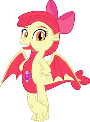 Size: 1337x1821 | Tagged: safe, artist:dupontsimon, derpibooru import, apple bloom, dragon, fanfic:magic shorts, equestria girls, g4, dragon bloom, dragonified, fanfic art, simple background, solo, species swap, transformation, transparent background, vector