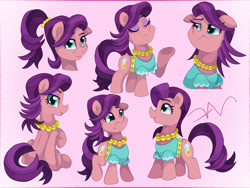 Size: 3200x2400 | Tagged: safe, artist:swasfews, derpibooru import, spoiled rich, earth pony, g4, alternate hairstyle, jewelry, necklace, ponytail, simple background, solo