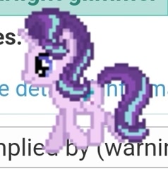 Size: 273x287 | Tagged: safe, derpibooru import, screencap, starlight glimmer, april fools 2024, cropped, glimmy, screenshots