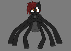 Size: 1291x917 | Tagged: safe, artist:cotarsis, derpibooru import, oc, monster pony, original species, pony, spiderpony, gray background, looking at you, simple background, sketch, solo