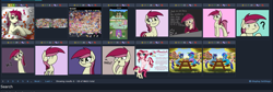 Size: 1864x627 | Tagged: safe, derpibooru import, screencap, derpy hooves, doctor whooves, noi, roseluck, earth pony, april fools 2024, derpibooru, desktop ponies, meta, pixel art, sprite