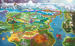 Size: 1400x860 | Tagged: safe, derpibooru import, edit, bad edit, idea, map, map of equestria, ocean, railroad, rough sketch, water