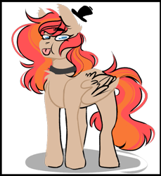 Size: 779x849 | Tagged: safe, artist:dejji_vuu, derpibooru import, oc, pegasus, pony, female, mare, solo, tongue, tongue out