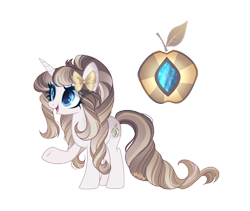 Size: 1920x1618 | Tagged: safe, artist:afterglory, derpibooru import, oc, pony, unicorn, female, horn, magical lesbian spawn, mare, offspring, parent:applejack, parent:rarity, parents:rarijack, simple background, solo, transparent background