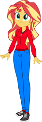 Size: 524x1508 | Tagged: safe, artist:invisibleink, artist:tylerajohnson352, derpibooru import, sunset shimmer, human, equestria girls, g4, clothes, converse, denim, hoodie, jacket, jeans, pants, shirt, shoes, simple background, solo, transparent background, zipper