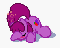 Size: 196x156 | Tagged: safe, artist:ajin, derpibooru import, berry punch, berryshine, earth pony, pony, drunk, female, inchworm animation, lying down, mare, picture for breezies, prone, simple background, sleeping, solo, white background