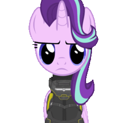 Size: 600x600 | Tagged: safe, artist:.derpy., derpibooru import, starlight glimmer, alicorn, pony, alicornified, animated, helldivers, helldivers 2, race swap, salute, show accurate, simple background, sitting, solo, starlicorn, transparent background, xk-class end-of-the-world scenario