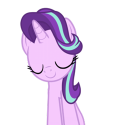 Size: 320x320 | Tagged: safe, artist:.derpy., derpibooru import, starlight glimmer, pony, unicorn, animated, cute, eyes closed, glimmerbetes, horn, simple background, sitting, solo, sway, transparent background, vibe
