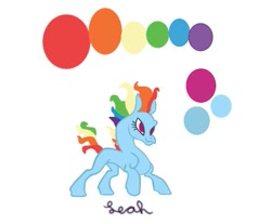 Size: 479x397 | Tagged: safe, artist:speedyakaleah, derpibooru import, rainbow dash, tianhuo, dragon, hybrid, longma, them's fightin' herds, g4, community related, female, palette swap, recolor, simple background, solo, white background