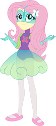 Size: 2372x5341 | Tagged: safe, artist:dupontsimon, derpibooru import, fluttershy, human, fanfic:choose your own magic ending, better together, equestria girls, g4, fanfic art, simple background, solo, superhero, transparent background, vector