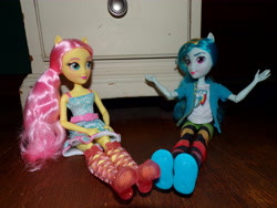 Size: 4608x3456 | Tagged: safe, derpibooru import, fluttershy, rainbow dash, equestria girls, g4, doll, duo, photo, toy