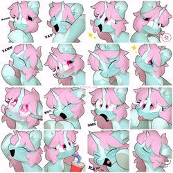 Size: 8192x8192 | Tagged: safe, artist:mochi_nation, derpibooru import, oc, oc:scoops, pony, unicorn, cute, emotes, female, horn, mare