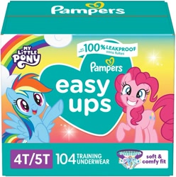 Size: 849x857 | Tagged: safe, derpibooru import, pinkie pie, rainbow dash, g4, diaper, merchandise, pampers