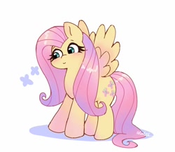 Size: 720x626 | Tagged: safe, artist:leo19969525, derpibooru import, fluttershy, pegasus, pony, g4, cute, female, mare, shyabetes, simple background, smiling, solo, spread wings, white background, wings