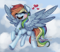 Size: 980x859 | Tagged: safe, artist:felcia, artist:reamina, derpibooru import, rainbow dash, pony, g4, heart, solo