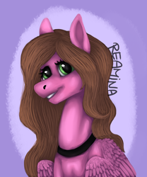 Size: 2236x2683 | Tagged: safe, artist:reamina, derpibooru import, oc, oc:pastella, pegasus, pony, bust, female, mare, portrait, solo