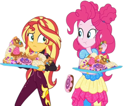 Size: 2907x2520 | Tagged: safe, derpibooru import, edit, edited screencap, editor:homersimpson1983, screencap, pinkie pie, sunset shimmer, human, equestria girls, g4, background removed, female, not a vector