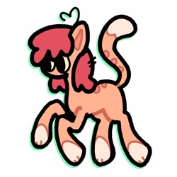 Size: 2048x2048 | Tagged: safe, artist:starrymysteryy, derpibooru import, oc, oc only, cat, cat pony, original species, pony, cat tail, female, mare, paws, simple background, solo, tail, white background