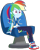 Size: 1724x2168 | Tagged: safe, artist:ilaria122, derpibooru import, edit, edited screencap, editor:jbrony, screencap, rainbow dash, equestria girls, g4, background removed, chair, clothes, converse, cute, dashabetes, female, feminism, geode of super speed, hoodie, little einsteins, magical geodes, pants, rainbow sass, seat, seatbelt, shoes, simple background, sitting, sneakers, solo, t-shirt, wristband