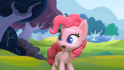 Size: 1920x1080 | Tagged: safe, derpibooru import, screencap, pinkie pie, earth pony, pony, g4, g4.5, my little pony: stop motion short, pinkie pie vs the flowers, confused, cute