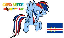 Size: 1120x670 | Tagged: safe, oc, oc only, pony, cape verde, nation ponies, ponified, solo, species swap
