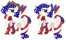 Size: 1280x791 | Tagged: safe, artist:savannah-london, derpibooru import, oc, oc only, oc:america, pegasus, pony, country, female, hat, nation ponies, ponified, simple background, species swap, transparent background, united states
