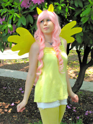 Size: 800x1067 | Tagged: safe, artist:i-am-perry, derpibooru import, fluttershy, human, g4, clothes, cosplay, costume, everfree northwest, everfree northwest 2015, irl, irl human, photo, solo