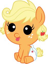 Size: 3000x4004 | Tagged: safe, artist:cloudy glow, derpibooru import, applejack, apple family reunion, g4, baby, babyjack, cute, diaper, foal, jackabetes, simple background, solo, transparent background, vector, younger