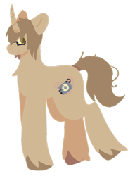 Size: 732x952 | Tagged: safe, artist:clandestine, derpibooru exclusive, derpibooru import, pony, unicorn, brown hair, brown mane, brown tail, glasses, hooves, horn, lineless, messy tail, mikey way, my chemical romance, ponified, simple background, solo, species swap, sweatband, tail, transparent background, unshorn fetlocks
