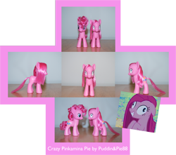 Size: 1960x1735 | Tagged: safe, artist:puddin&pie88, derpibooru import, pinkie pie, earth pony, g4, curly hair, customized toy, insanity, irl, photo, pinkamena diane pie, simple background, straight hair, toy, transparent background