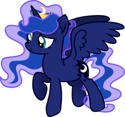 Size: 3064x2879 | Tagged: safe, artist:cirillaq, derpibooru import, princess luna, pony, alternate hairstyle, high res, jewelry, simple background, solo, tiara, transparent background, vector