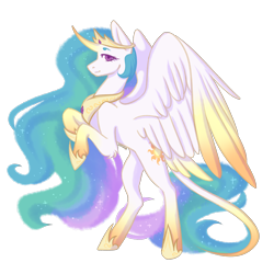 Size: 3000x3000 | Tagged: safe, artist:sychia, derpibooru import, princess celestia, alicorn, pony, g4, coat markings, concave belly, crown, curved horn, female, hoof shoes, horn, jewelry, leonine tail, mare, regalia, simple background, slender, solo, tail, tall, thin, transparent background