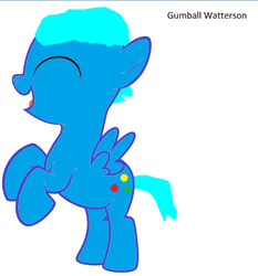 Size: 458x492 | Tagged: safe, derpibooru import, oc, oc only, pegasus, pony, candy, female, filly, foal, food, gumball, gumball watterson, pegasus oc, ponified, simple background, solo, species swap, the amazing world of gumball, white background