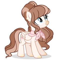 Size: 1262x1220 | Tagged: safe, artist:cstrawberrymilk, derpibooru import, oc, oc:strawberry milk, pegasus, pony, beige coat, brown mane, brown tail, clothes, ear piercing, facial markings, female, folded wings, looking up, mare, multicolored mane, piercing, scarf, simple background, smiling, solo, standing, tail, transparent background, two toned tail, wings