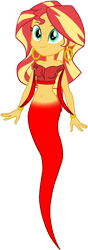Size: 528x1504 | Tagged: safe, artist:invisibleink, artist:tylerajohnson352, derpibooru import, sunset shimmer, equestria girls, g4, armlet, belly button, belly dancer outfit, bracelet, ear piercing, earring, eyelashes, genie, geniefied, harem outfit, hooped earrings, jewelry, midriff, piercing, simple background, solo, transparent background