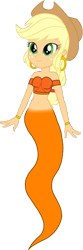 Size: 529x1598 | Tagged: safe, artist:invisibleink, artist:tylerajohnson352, derpibooru import, applejack, equestria girls, g4, armlet, belly button, belly dancer outfit, bracelet, ear piercing, earring, eyelashes, freckles, genie, geniefied, harem outfit, hat, hooped earrings, jewelry, midriff, piercing, simple background, solo, tied hair, transparent background