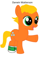 Size: 832x1048 | Tagged: safe, derpibooru import, oc, oc only, earth pony, pony, bubble, clothes, colt, darwin watterson, earth, earth pony oc, foal, happy, male, male oc, ponified, simple background, sock, socks, solo, species swap, the amazing world of gumball, white background