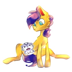 Size: 1080x1080 | Tagged: safe, artist:kingdom, derpibooru import, pony, censored, concave belly, countershading, simple background, slender, sticker, thin, white background, yellow coat