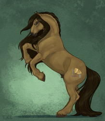 Size: 3117x3567 | Tagged: safe, artist:firehello, derpibooru import, oc, oc only, oc:solid punch, earth pony, horse, draft horse, glasses, male, nudity, on hind legs, pony pussy, sheath, solo, stallion, stallion oc, unshorn fetlocks, vulva