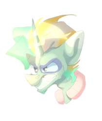 Size: 1080x1283 | Tagged: safe, artist:kingdom, derpibooru import, oc, oc only, pony, unicorn, bust, gritted teeth, horn, male, portrait, simple background, solo, stallion, teeth, white background