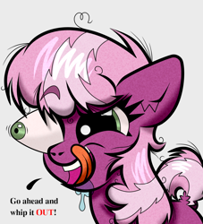 Size: 1000x1100 | Tagged: safe, artist:scandianon, derpibooru import, cheerilee, earth pony, pony, g4, crazy face, dialogue, drool, eye bulging, faic, female, licking, licking lips, mare, messy mane, open mouth, open smile, raised tail, smiling, solo, tail, tongue, tongue out
